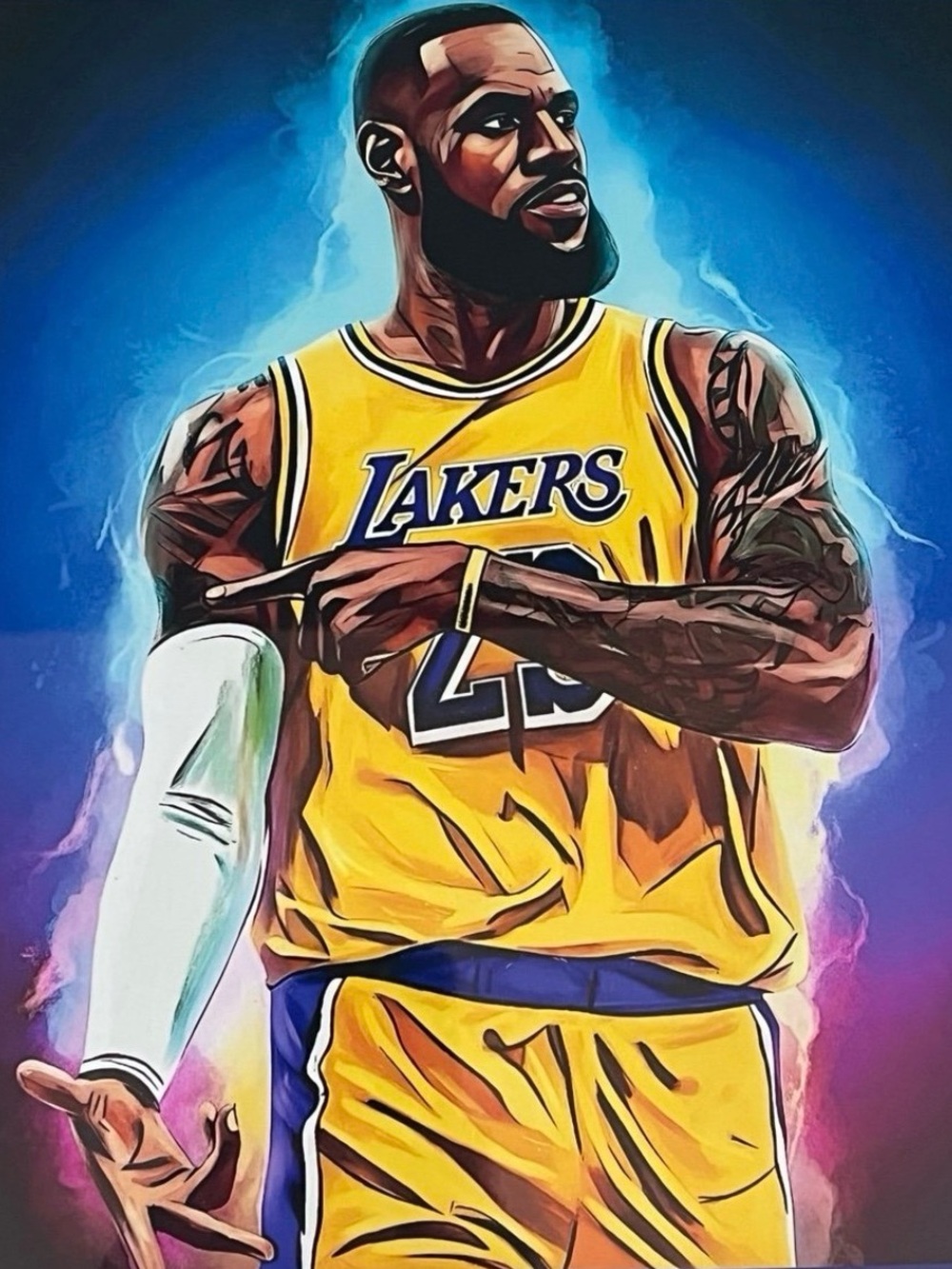 Basketball LA Lakers 8x10 NBA Photo Poster Print Artwork Lebron James
